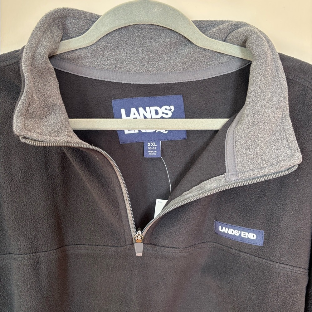 Lands' End Men's Quarter-Zip Fleece Pullover